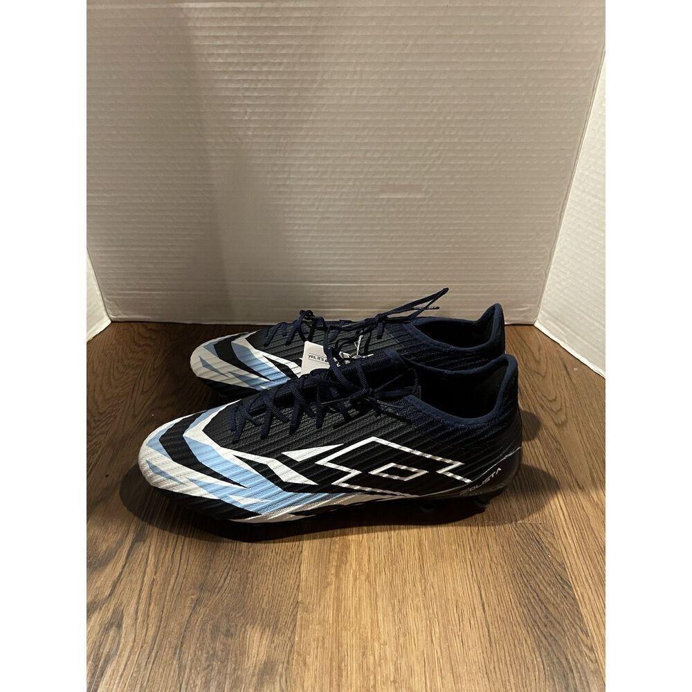 Lotto Solista 200 VI FG Soccer Cleats Size 10 New Navy Blue White Cornflower